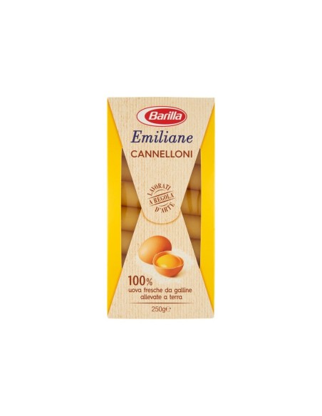 Barilla Emiliane Cannelloni Oeuf - 250 gr - Livraison gratuite en EUROPE et au Royaume-Uni