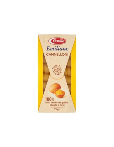 Barilla Emiliane Cannelloni Oeuf - 250 gr - Livraison gratuite en EUROPE et au Royaume-Uni