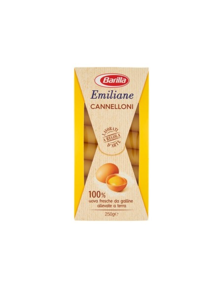 Barilla Emiliane Cannelloni Oeuf - 250 gr - Livraison gratuite en EUROPE et au Royaume-Uni