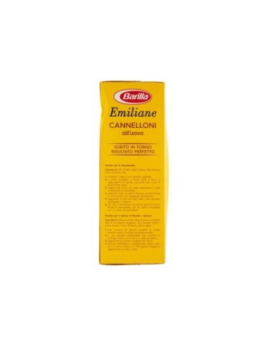 Barilla Emiliane Cannelloni Oeuf - 250 gr - Livraison gratuite en EUROPE et au Royaume-Uni