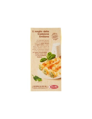 Barilla Emiliane Cannelloni Oeuf - 250 gr - Livraison gratuite en EUROPE et au Royaume-Uni