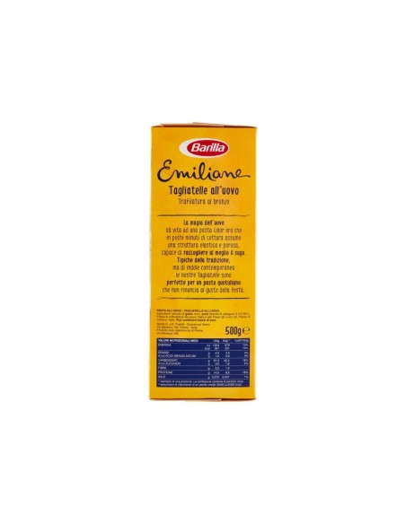 Barilla Emiliane Tagliatelle aux Oeufs - 500 gr - Livraison gratuite en EUROPE et au Royaume-Uni