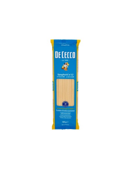De Cecco 12 Spaghetti - 500 gr - Spedizione gratuita consegnata in EUROPA e UK