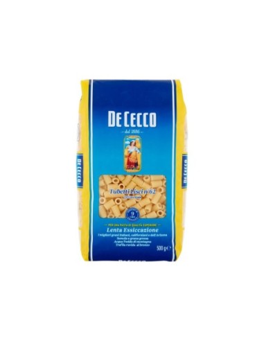 De Cecco 62 Tubetti Lisci - 500 gr - Free shipping delivered to EUROPE and UK
