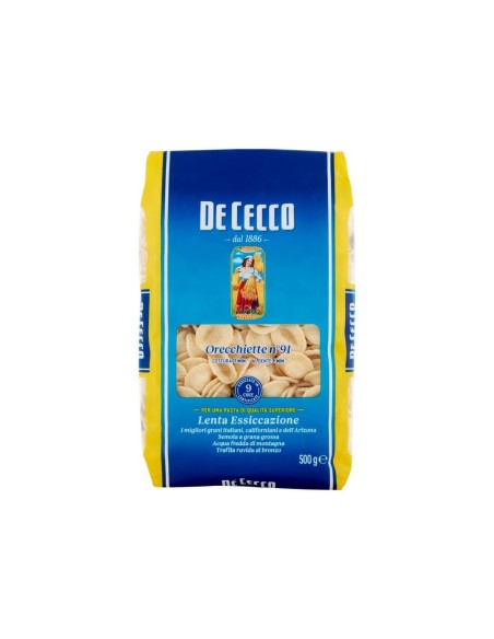 De Cecco 91 Orecchiette - 500 gr - Livraison gratuite en EUROPE et au Royaume-Uni