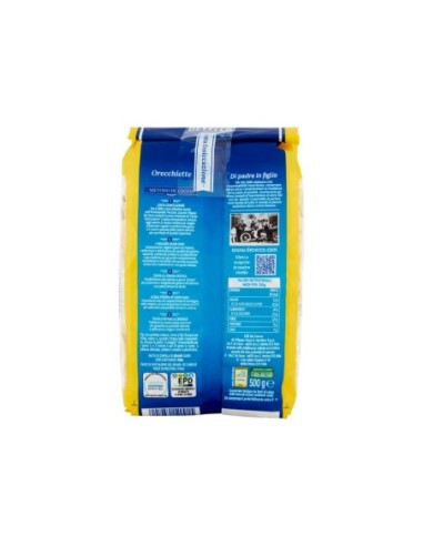 De Cecco 91 Orecchiette - 500 gr - Livraison gratuite en EUROPE et au Royaume-Uni
