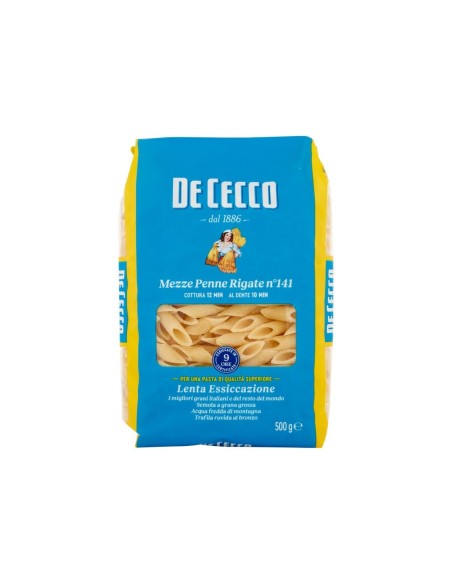 De Cecco 141 Demi Penne Rigate - 500 gr - Livraison gratuite en EUROPE et au Royaume-Uni