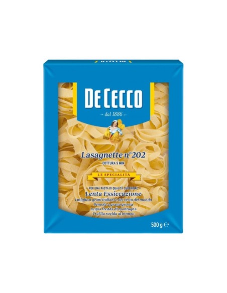 De Cecco 202 Lasagnette Specialità - 500 gr - Livraison gratuite en EUROPE et au Royaume-Uni