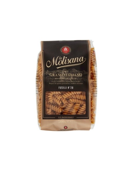 La Molisana 28 Fusilli wholemeal - 500 gr - Free shipping delivered to EUROPE and UK