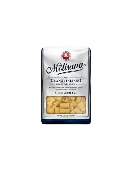 La Molisana 32 Mezzi Rigatoni - 500 gr - Livraison gratuite en EUROPE et au Royaume-Uni