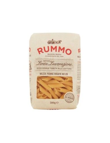 Rummo 28 Demi-Penne Rigate - 500 gr - Livraison gratuite en EUROPE et au Royaume-Uni