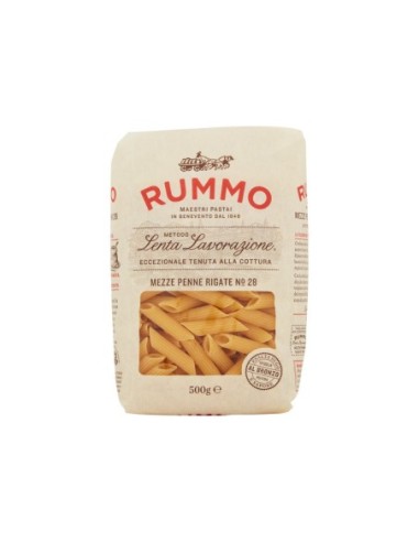 Rummo 28 Demi-Penne Rigate - 500 gr - Livraison gratuite en EUROPE et au Royaume-Uni