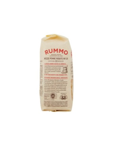 Rummo 28 Demi-Penne Rigate - 500 gr - Livraison gratuite en EUROPE et au Royaume-Uni