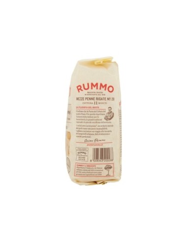 Rummo 28 Demi-Penne Rigate - 500 gr - Livraison gratuite en EUROPE et au Royaume-Uni