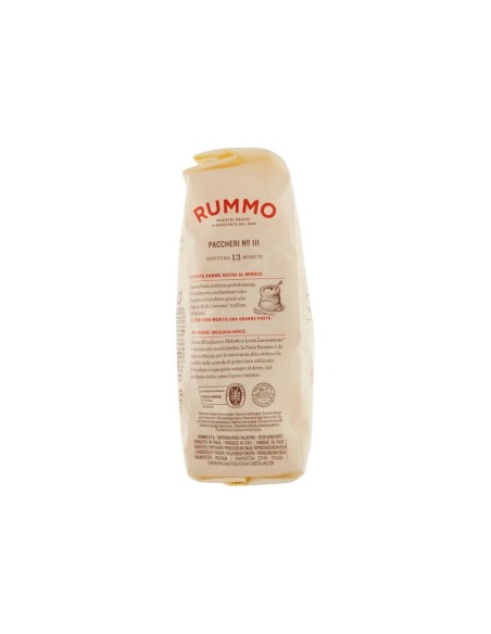 Rummo 111 Paccheri Lisci Specialità - 500 gr - Spedizione gratuita consegnata in EUROPA e UK