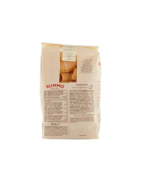 Rummo 111 Paccheri Lisci Specialità - 500 gr - Spedizione gratuita consegnata in EUROPA e UK