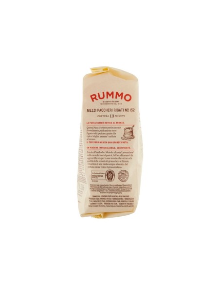 Rummo 152 Mezzi Paccheri Rigati Specialità - 500 gr - Free shipping delivered to EUROPE and UK
