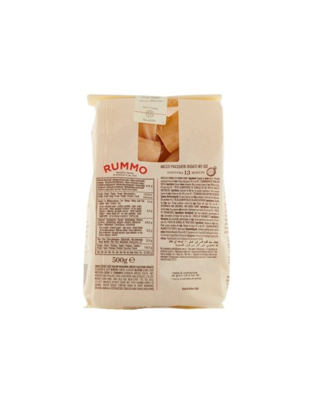 Rummo 152 Mezzi Paccheri Rigati Specialità - 500 gr - Free shipping delivered to EUROPE and UK