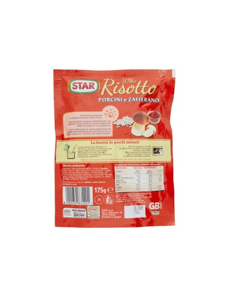 Star Risotto Funghi Porcini e Zafferano - 175 gr - Spedizione gratuita consegnata in EUROPA e UK