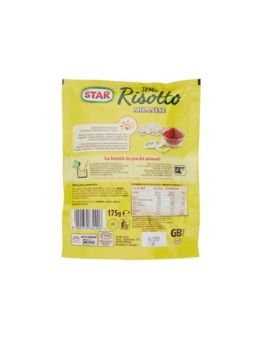 Star Risotto alla Milanese - 175 gr - Spedizione gratuita consegnata in EUROPA e UK