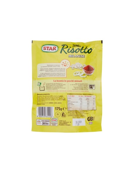 Star Risotto alla Milanese - 175 gr - Spedizione gratuita consegnata in EUROPA e UK