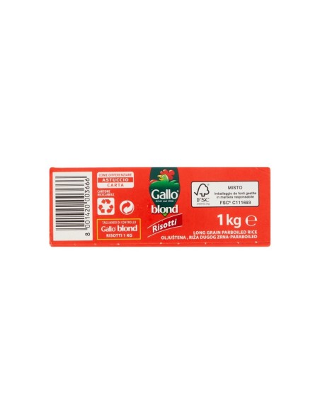 Gallo Rijst Blonde Risotti - 1Kg - Gratis verzending naar Europa en Groot-Brittannië