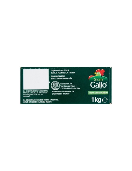 Gallo Riso Originario - 1 Kg - Spedizione gratuita consegnata in EUROPA e UK