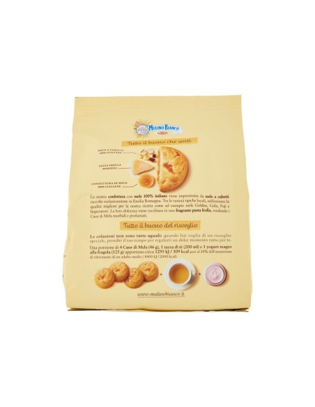 Mulino Bianco Cuor di Mela Kekse mit Apfel - 300 gr - Kostenloser Versand nach Europa und Großbritannien