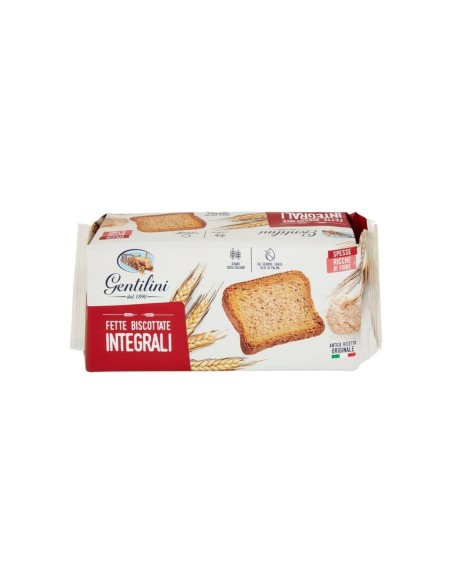 Gentilini Fette Biscottate Integrali - 175 gr - Gratis verzending naar Europa en Groot-Brittannië