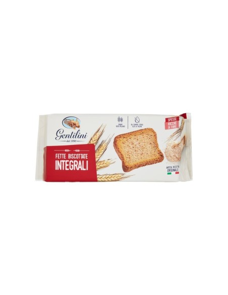 Gentilini Fette Biscottate Integrali - 175 gr - Gratis verzending naar Europa en Groot-Brittannië