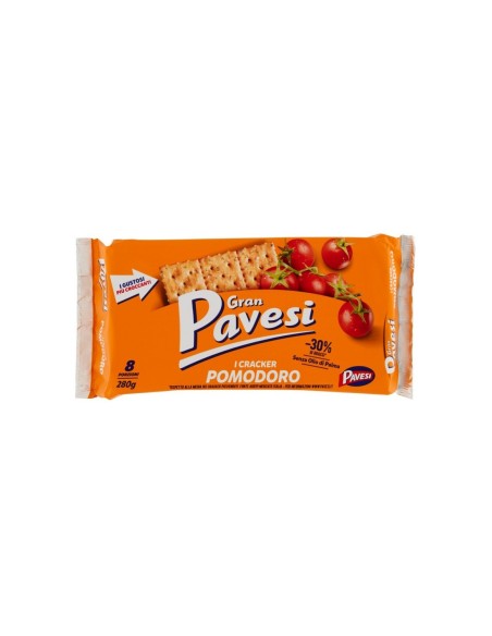 Gran Pavesi Crackers à la Tomate - 280 gr - Livraison gratuite en EUROPE et au Royaume-Uni
