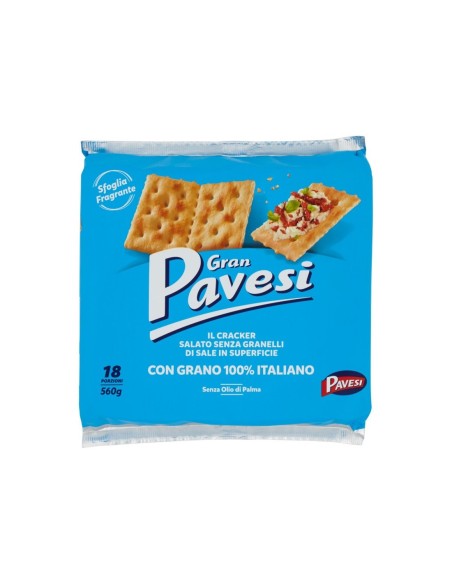 Gran Pavesi Cracker Non Salati - 560 gr - Gratis verzending naar Europa en Groot-Brittannië