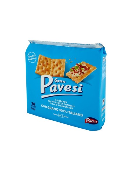 Gran Pavesi Cracker Non Salati - 560 gr - Gratis verzending naar Europa en Groot-Brittannië