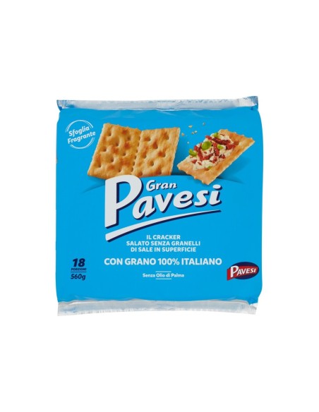 Gran Pavesi Cracker Non Salati - 560 gr - Gratis verzending naar Europa en Groot-Brittannië