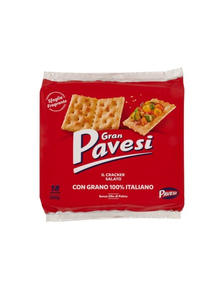 Gran Pavesi Crackers Salati - 560 gr - Spedizione gratuita consegnata in EUROPA e UK