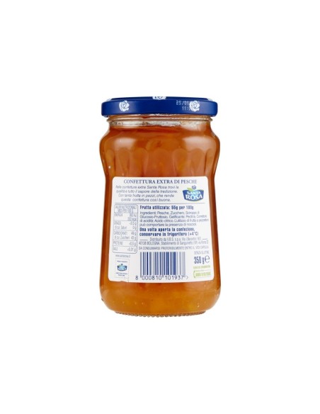 Santa Rosa Confettura Pesche - 350 gr - Spedizione gratuita consegnata in EUROPA e UK