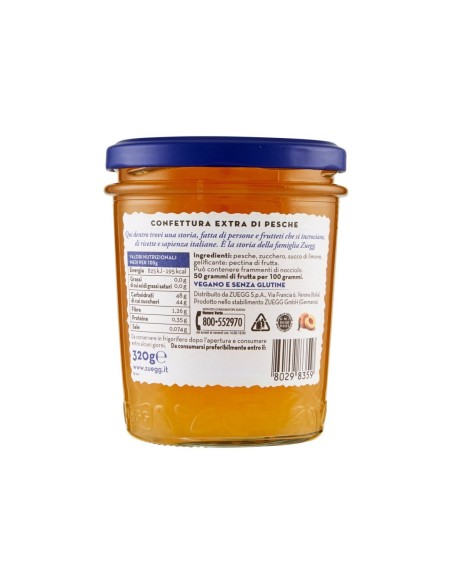 Zuegg Pfirsichmarmelade - 320 gr - Kostenloser Versand nach Europa und Großbritannien