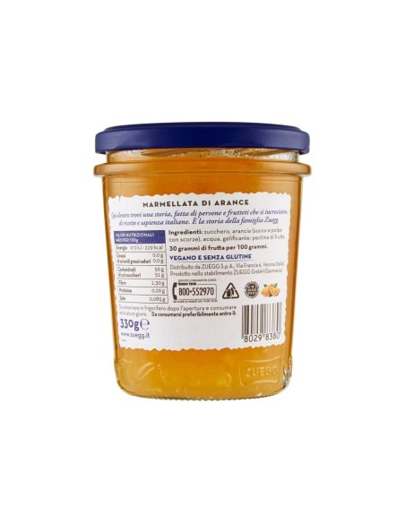 Zuegg Sinaasappeljam - 330 gr - Gratis verzending naar Europa en Groot-Brittannië