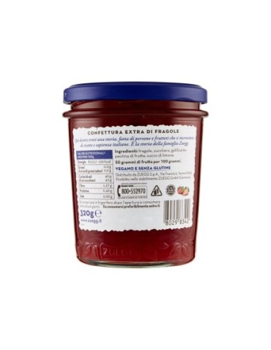 Zuegg Aardbeienjam - 320 gr - Gratis verzending naar Europa en Groot-Brittannië