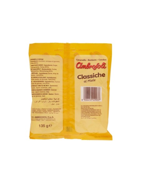 Ambrosoli Caramelle al Miele - 135 gr - Spedizione gratuita consegnata in EUROPA e UK