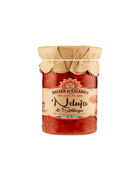 Delizie di Calabria Nduja di Spilinga - 135 gr - Free shipping delivered to EUROPE and UK