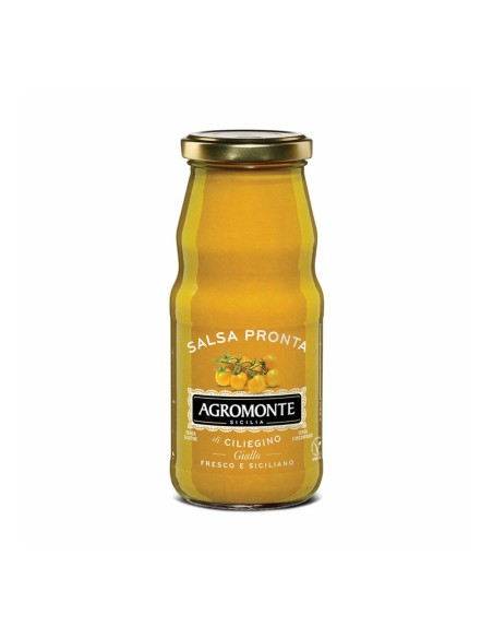 Agromonte Salsa di Pomodorino Ciliegino Giallo Sicilia - 360 gr - Spedizione gratuita consegnata in EUROPA e UK