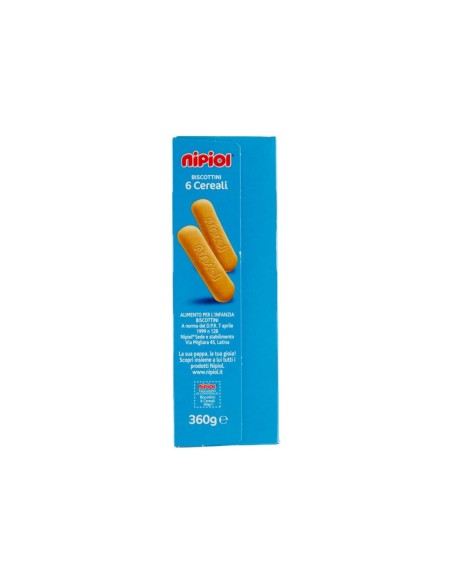 Petits biscuits aux 6 céréales Nipiol - 360 gr - Livraison gratuite en EUROPE et au Royaume-Uni