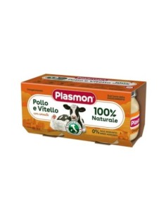 Plasmon Gehomogeniseerde Kip en Kalf 6-36 Maanden - 2 x 80 gr - Gratis verzending naar Europa en Groot-Brittannië