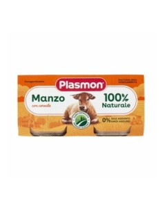 Plasmon Omogeneizzato Manzo 6-36 Mesi - 2 x 80 gr - Spedizione gratuita consegnata in EUROPA e UK