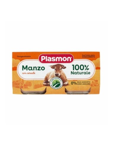 Plasmon Rundvlees Babyvoeding in potje 6-36 mo. - 2 x 80 gr - Gratis verzending naar Europa en Groot-Brittannië