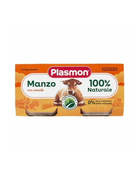 Plasmon Rundvlees Babyvoeding in potje 6-36 mo. - 2 x 80 gr - Gratis verzending naar Europa en Groot-Brittannië