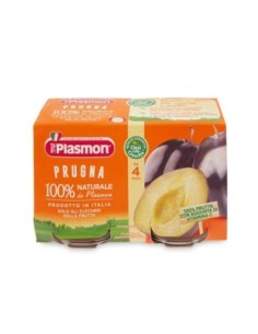 Plasmon Plum Babyvoeding in een potje 6-36 ma - 2 x 80 gr - Gratis verzending naar Europa en Groot-Brittannië