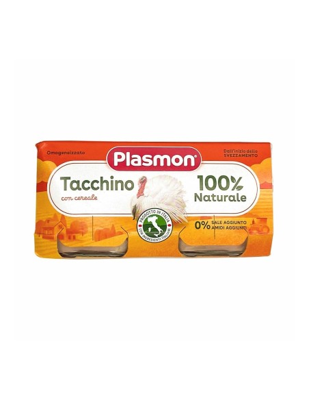 Plasmon Omogeneizzato Tacchino 6-36 Mesi - 2 x 80 gr - Spedizione gratuita consegnata in EUROPA e UK
