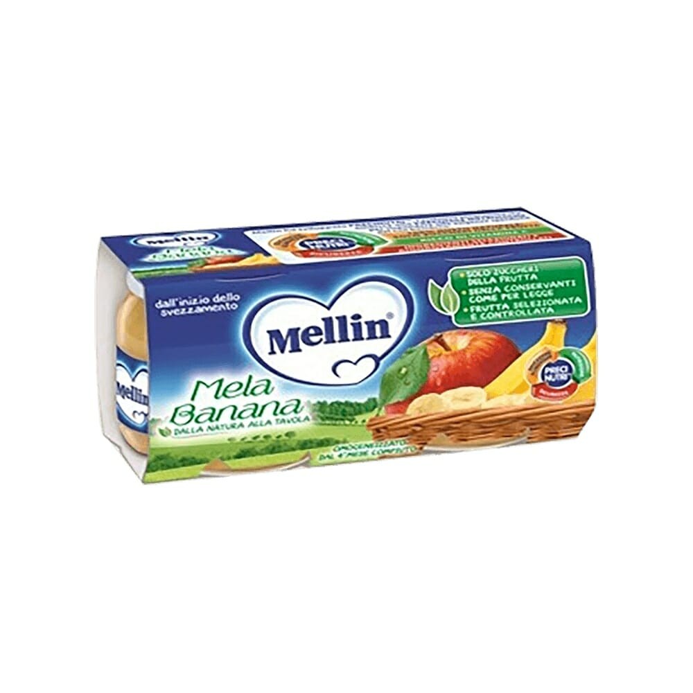 Mellin Apple and Banana Baby Food Puree in jar x 100 gr